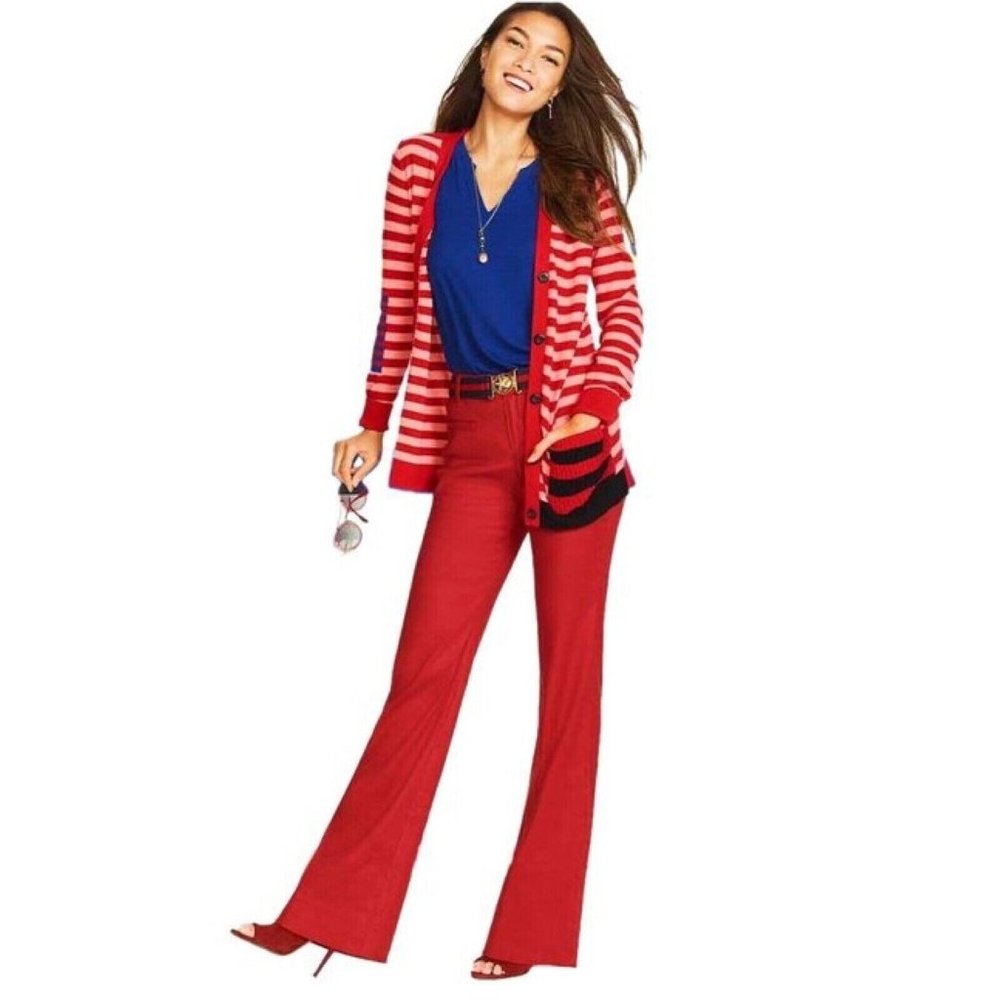 CAbi Valentine Linen Trouser Pants Style 5503L Size 10 LONG